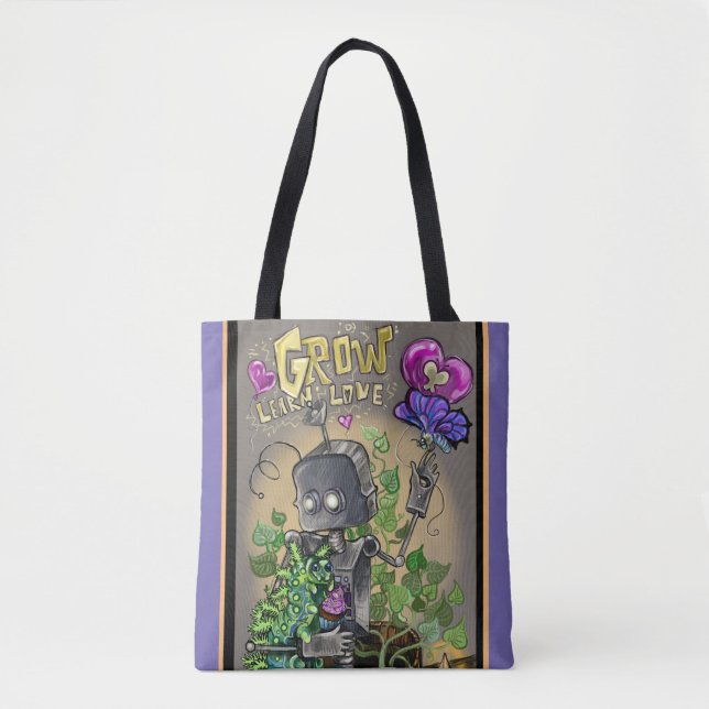 Grow Learn Love Smooshie and Bloop Tote Bag (Front)