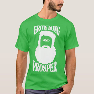 Grow Long Beard and Prosper Vintage Beard Lovers D T-Shirt