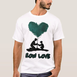 Grow Love Tree Illustration, Heart Shaped Nature A T-Shirt