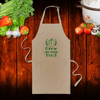 Grow My Own Long Apron by almawad at Zazzle