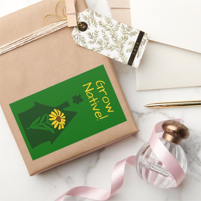 Grow Native! Rectangular Sticker (Gifting)