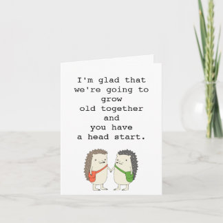 Grow Old Together Funny Friends of Spouse Birthday Card
