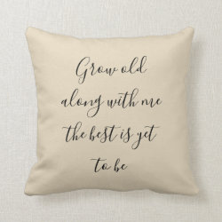 Grow old with me 2-sided couples names throw pillow