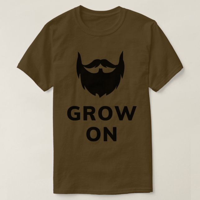 Grow On Black Text Version 1 T-Shirt (Design Front)