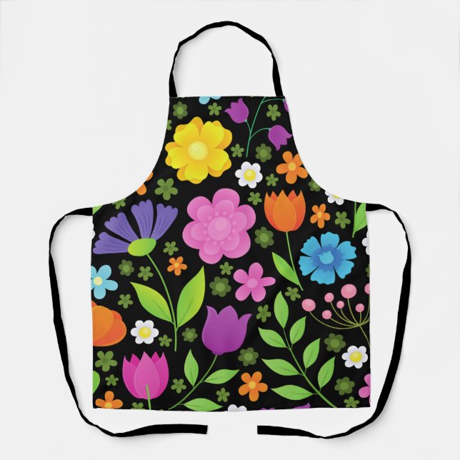 Grow Positive Flowers Colorful    Apron (Front)