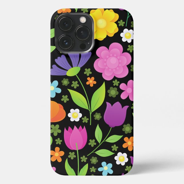 Grow Positive Flowers Colorful    iPhone Case (Back)