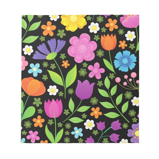 Grow Positive Flowers Colorful    Notepad (Front)