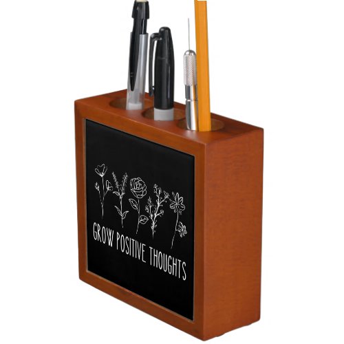Grow Positive Thoughts Aesthetic Desk Organizer