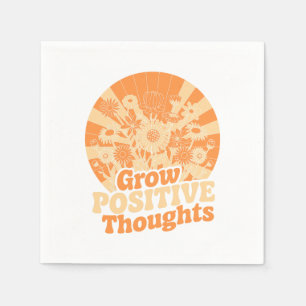 Grow Positive Thoughts – Inspirational Floral (8) Napkins