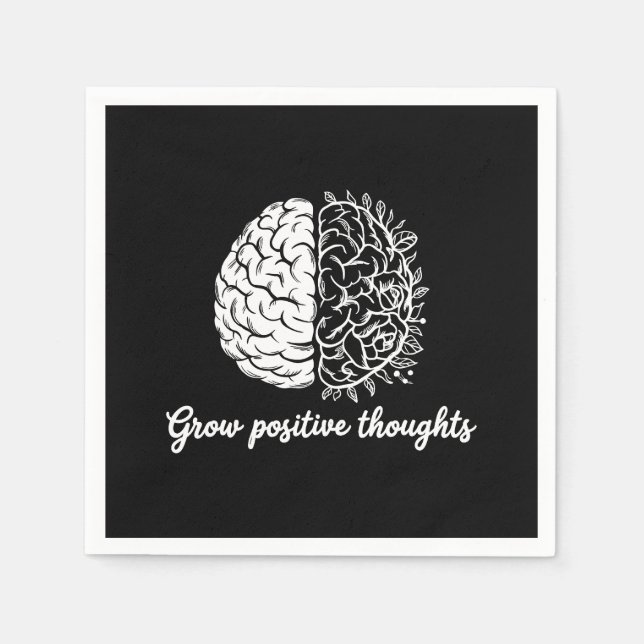 Grow Positive Thoughts – Inspirational Napkins (Front)