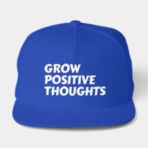 grow positive thoughts inspirational typography snap back hat