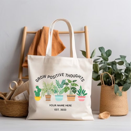 Grow Positive Thoughts Mental Health Awareness Tote Bag