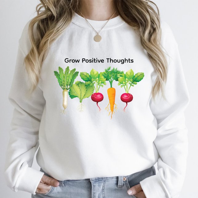 Grow Positive Thoughts / Organic Gardener White T-Shirt (Grow Positive Thoughts / Organic Gardener White T-Shirt)