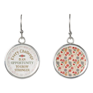 "Grow Stronger" Affirmation Earrings