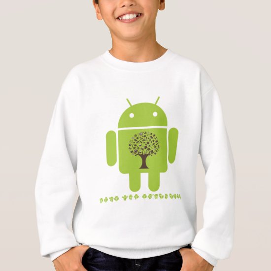 Grow The Ecosystem (Bug Droid Brown Tree) Sweatshirt