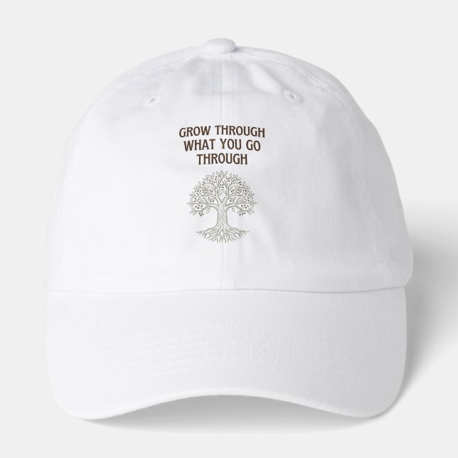 Grow Through Resilience Tree of Life Art Hat (Front)