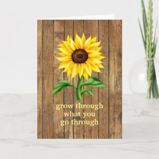 Grow Through What You Go Through Motivational Card