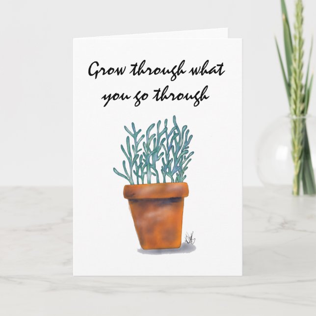 Grow Through What You Go Through Notecard (Front)