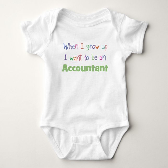 Grow Up Accountant Infant Creeper (Front)