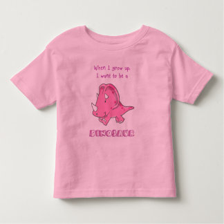 grow up dinosaur pink toddler t-shirt
