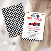 Growing up Two Fast Second Birthday Invitation