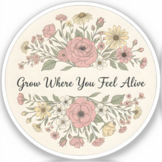 Grow Where You Feel Alive Sticker