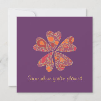 Grow Where You're Planted change-of-address card