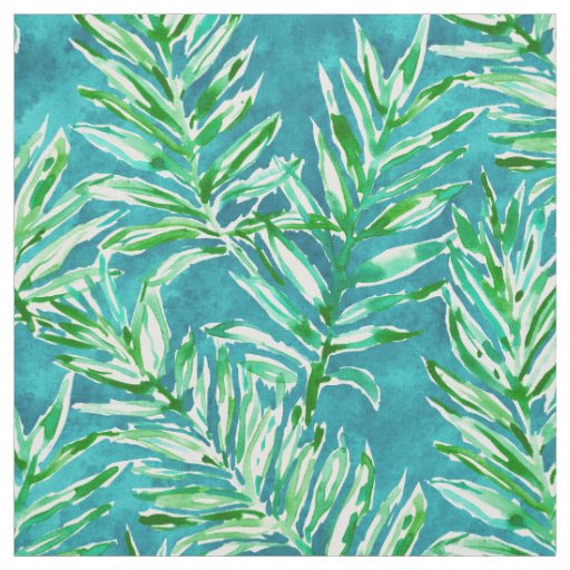 GROW WILD Bright Tropical Palms Fabric