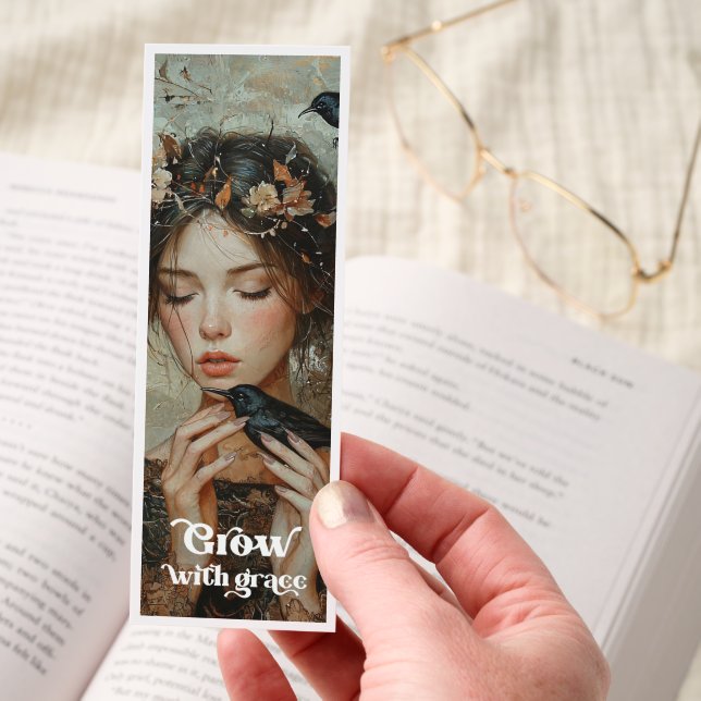 Grow With Grace Motivational Bookmark (Hand)