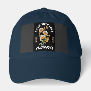 Grow With Love Flower T-Shirt – Vintage Floral Gar Hat