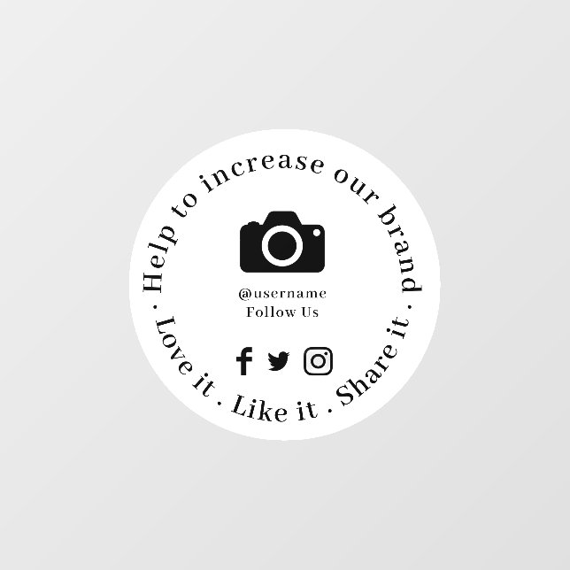 Grow Your Business | Custom Social Media Branding Window Cling (Sheet)