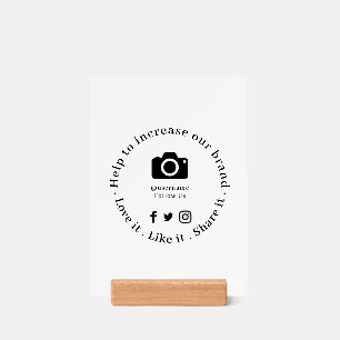 Grow Your Business Social Media Followers Sign Holder