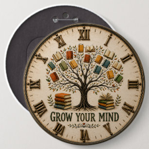 Grow Your Mind Book  Reading Teacher Gift Button