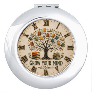 Grow Your Mind Book Reading Teacher Gift Compact Mirror