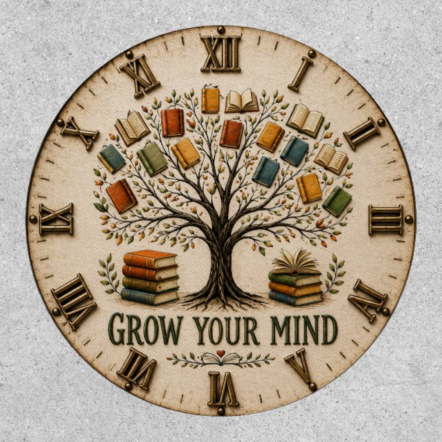 Grow Your Mind Book  Reading Teacher Gift Patch (Front)