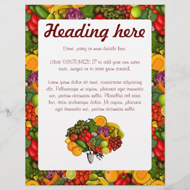 Grow Your Own, customizable Flyer (Front)