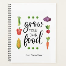 Grow Your Own Food Watercolor Gardener Personalize