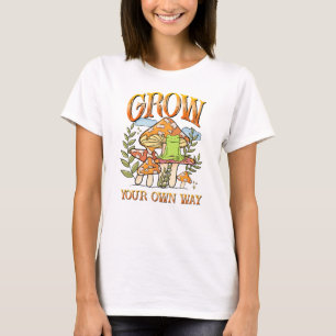 "Grow Your Own Way"   Meditating Frog & Mushroom T-Shirt