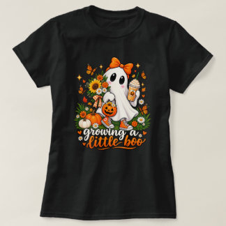 Growing a Little Boo Cute Halloween Ghost Fall T-Shirt