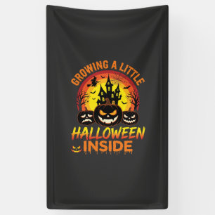 Growing a Little Halloween Inside Haunted Pumpkin Banner