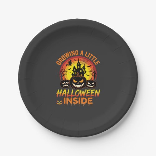 Growing a Little Halloween Inside Haunted Pumpkin Paper Plates