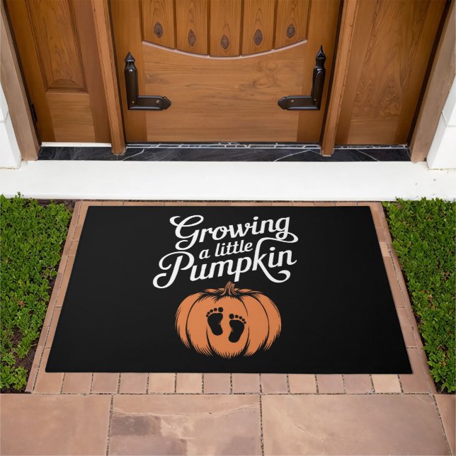 Growing A Little Pumpkin Fall Pregnancy Doormat (Outdoor)