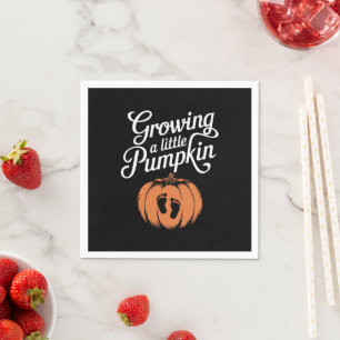 Growing A Little Pumpkin Fall Pregnancy Napkins
