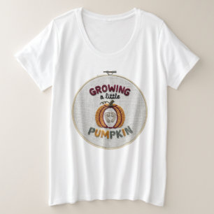 Growing a Little Pumpkin Fall Pregnancy Plus Size T-Shirt