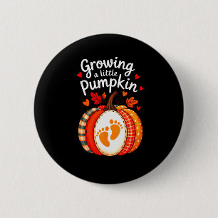 Growing A Little Pumpkin Maternity Pregnancy Thank Button
