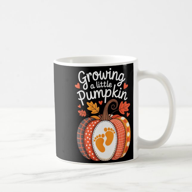 Growing A Little Pumpkin Maternity Pregnancy Thank Coffee Mug (Right)