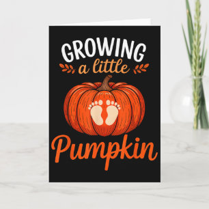 Growing A Little Pumpkin Pregnancy Thanksgiving Ma Card