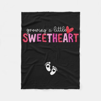 Growing A Little Sweetheart Valentine Pregnancy An Fleece Blanket