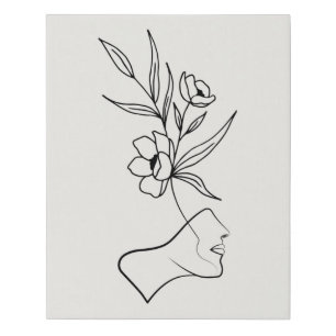 Growing a plant faux canvas print