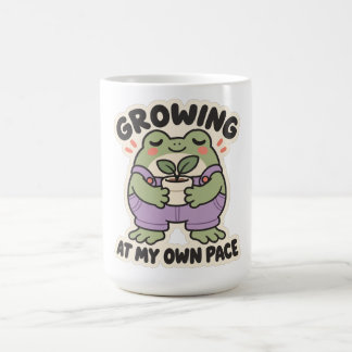 Growing at My Own Pace Gardener Frog Coffee Mug